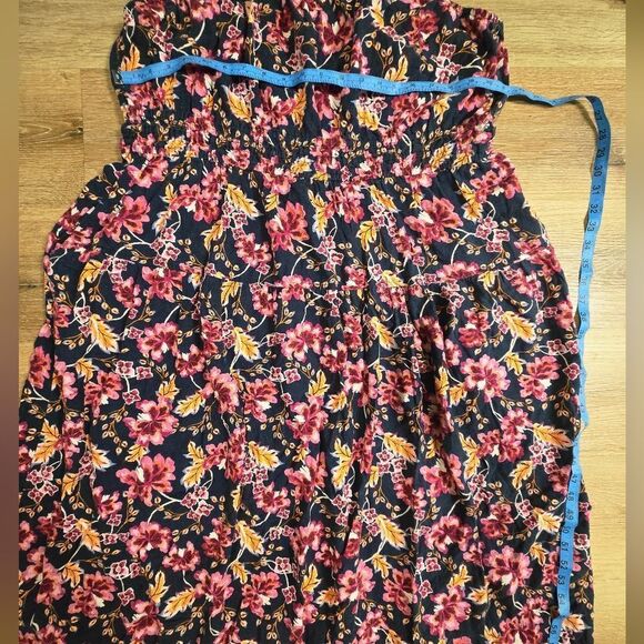 Old Navy Pink and Green Maxi A-Line Skirt - Picture 6 of 10